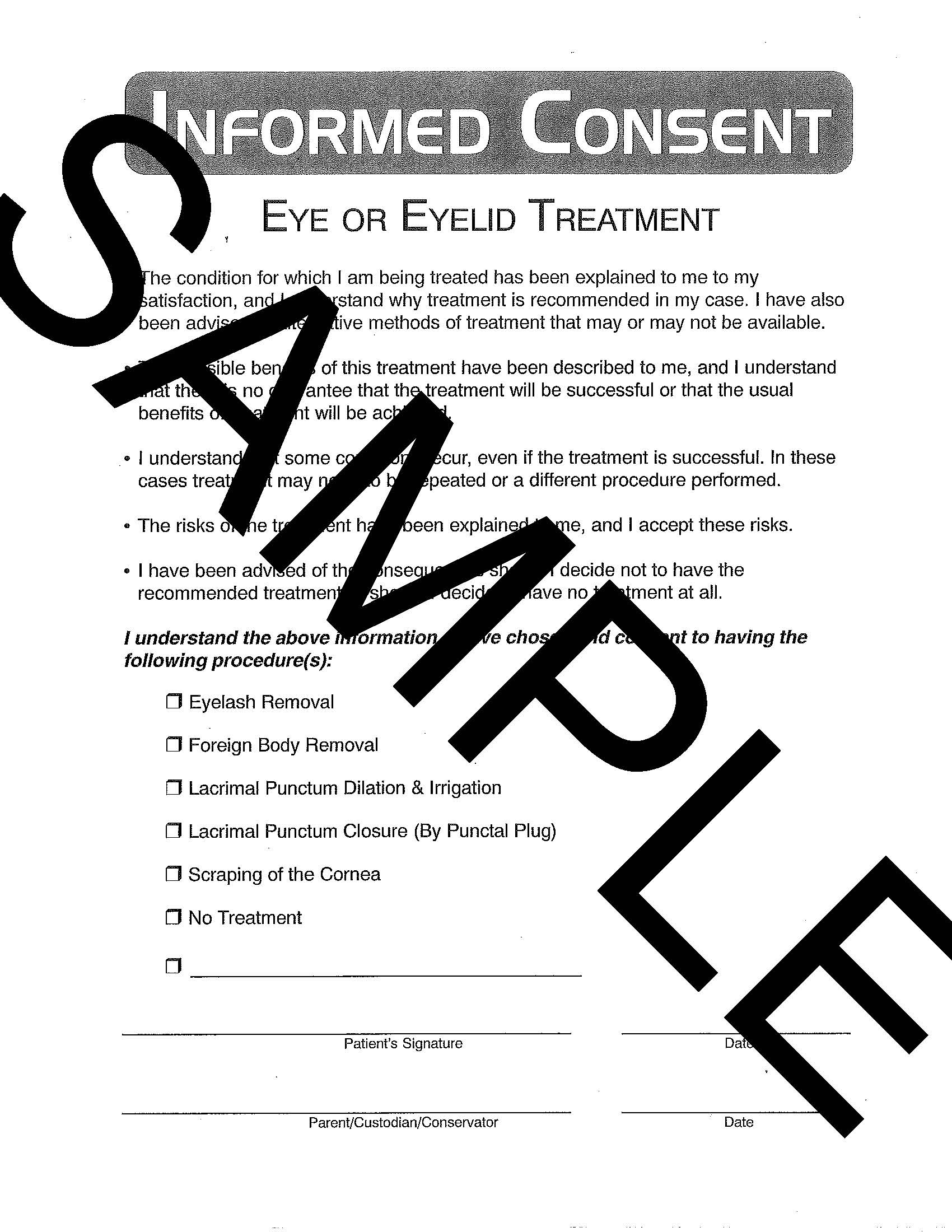 Informed Consent Eye And Eyelid Treatment Abb Onebill 2634